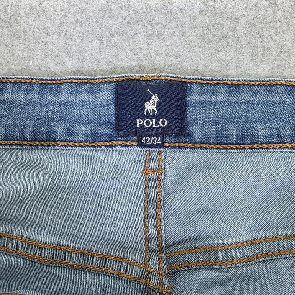 Polo Ralph Lauren Simon Jeans Men's 42/29 Light Wash Blue Straight‎ Leg Denim